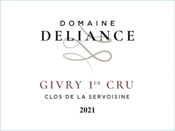 Domaine Deliance, Givry Premier Cru Clos de la Servoisine 2021