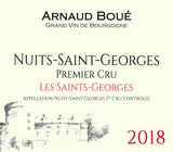 Maison Arnaud Boue, Nuits-Saint-Georges Premier Cru Les Saints-Georges 2018