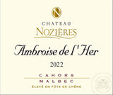 Chateau Nozieres, Ambroise de l'Her 2022