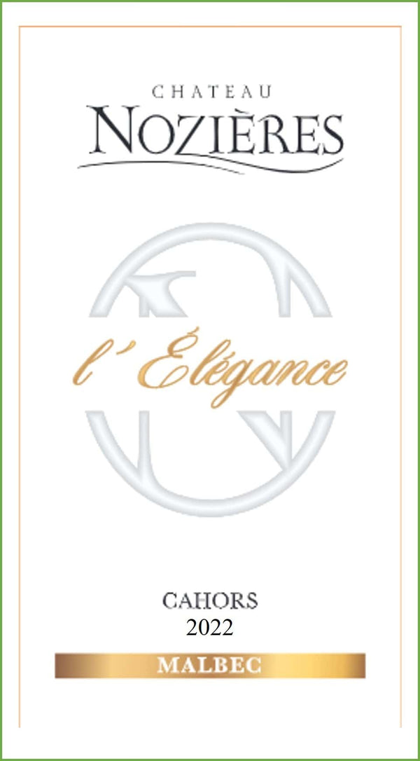 Chateau Nozieres, L'Elegance, Malbec, Cahors, 2022