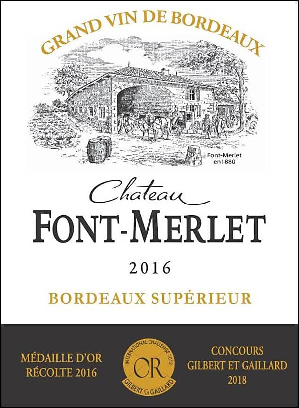 Chateau Font Merlet, Bordeaux Supérieur 2016